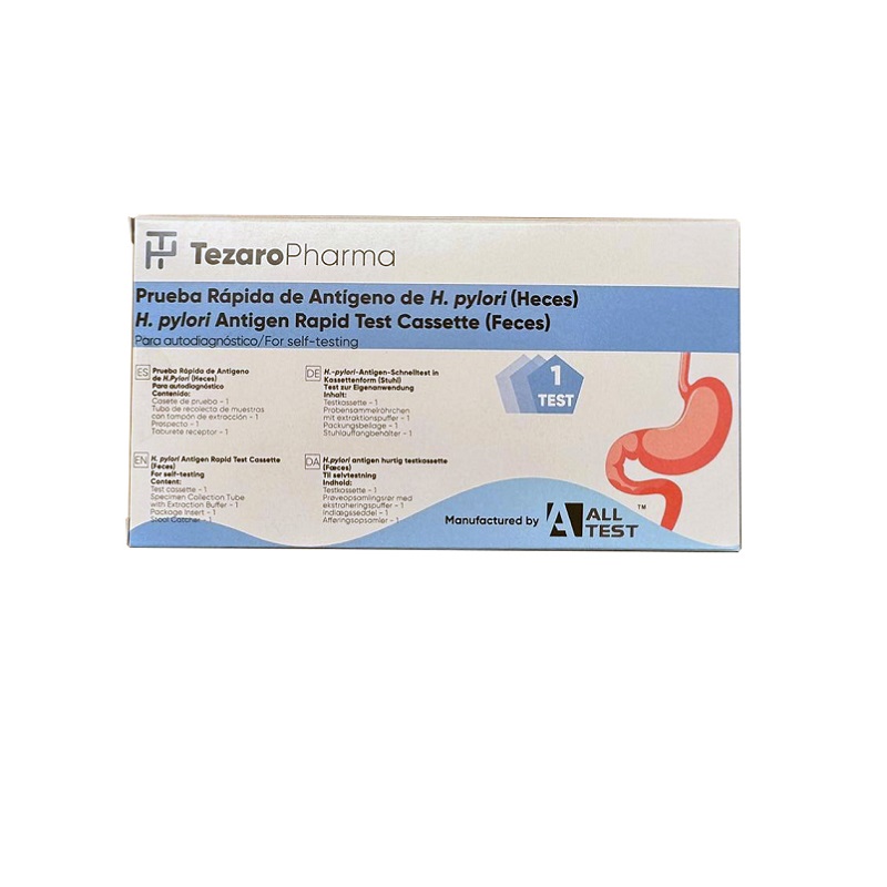 Test de Helicobacter Pylori (H. Pylori) de Detección Rápida en Heces de Tezaro Pharma AllTest - 1 Prueba