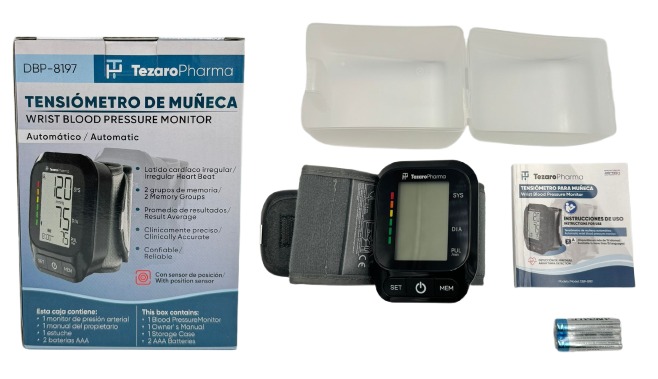 Tensiómetro de Muñeca Digital de Tezaro Pharma